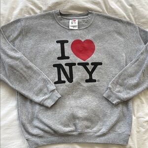 Gray and Red Crewneck Sweater with Iconic Design